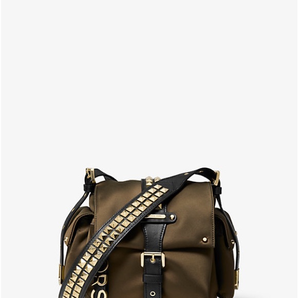 Michael Kors Olive Green Studded Crossbody Bag - Picture 2 of 7